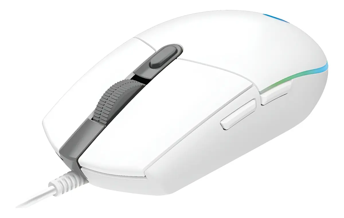 Mouse Gamer Logitech G203 Lightsync 8.000 DPI - Branco